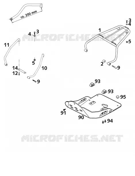 ACCESSOIRES KTM MOTO 640 2001 ENDURO  640 LC4-E