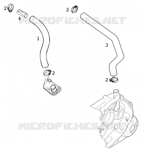 VENTILATION MOTEUR KTM MOTO 640 1999 ENDURO  640 LC4