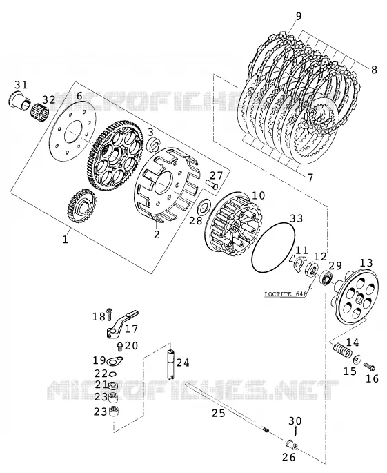EMBRAYAGE KTM MOTO 640 1999 ENDURO  640 LC4