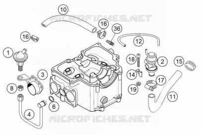 SECONDARY AIR SYSTEM SAS KTM MOTO 640 1999 ENDURO  640 LC4