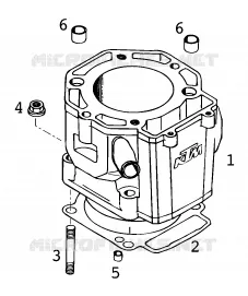 CYLINDRE KTM MOTO 640 1999 ENDURO  640 LC4