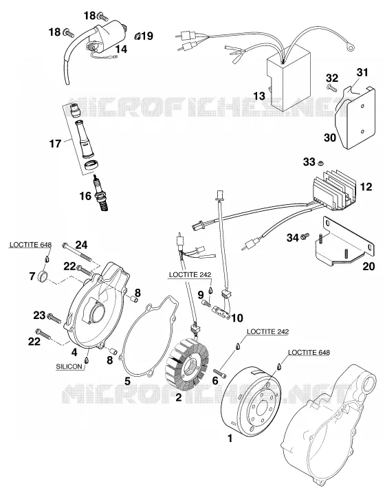 ALLUMAGE KTM MOTO 640 1998 ENDURO  640 LC4