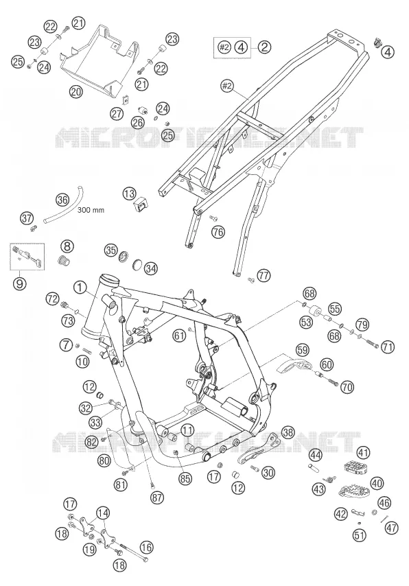 CADRE KTM MOTO 625 2006 LC4  625 SXC
