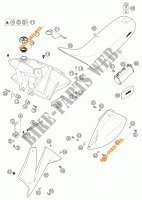 RESERVOIR / SELLE pour KTM 625 SXC de 2004