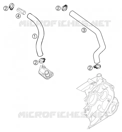 VENTILATION MOTEUR KTM MOTO 625 2005 LC4  625 SXC