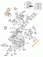 CULASSE pour KTM 620 SUPER-COMP WP/ 19KW de 1995