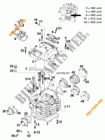 CULASSE pour KTM 620 SUPER-COMP WP/ 19KW de 1995