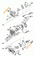 PHARE / FEU ARRIERE pour KTM 620 SUPER-COMP WP/ 19KW de 1995