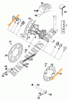 ROUE ARRIERE pour KTM 620 SUPER-COMP WP/ 19KW de 1995