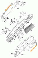 SILENCIEUX D'ECHAPPEMENT pour KTM 620 SUPER-COMP WP/ 19KW de 1995