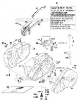 CARTER MOTEUR pour KTM 620 SUP-COMP 20KW de 1999