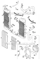 CIRCUIT DE REFROIDISSEMENT pour KTM 620 SUP-COMP 20KW de 1999