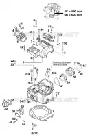 CULASSE ARRIERE pour KTM 620 SUP-COMP 20KW de 1999