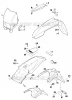 PLASTIQUES pour KTM 620 SUP-COMP 20KW de 1999
