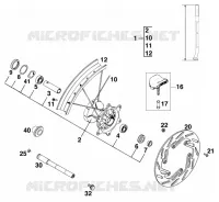 ROUE AVANT pour KTM 620 SUP-COMP 20KW de 1999