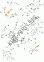 PLASTIQUES pour KTM RC 390 WHITE ABS de 2017