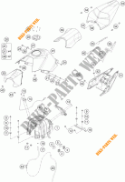 RESERVOIR / SELLE pour KTM RC 390 WHITE ABS de 2017
