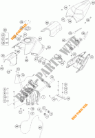 RESERVOIR / SELLE pour KTM RC 390 WHITE ABS de 2016
