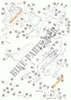 RESERVOIR / SELLE pour KTM 690 RALLY FACTORY REPLICA de 2010