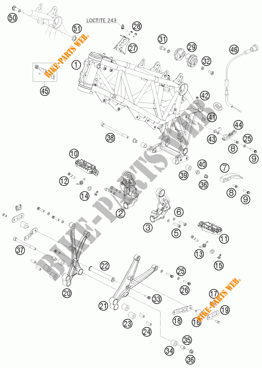 CADRE pour KTM 690 RALLY FACTORY REPLICA de 2010