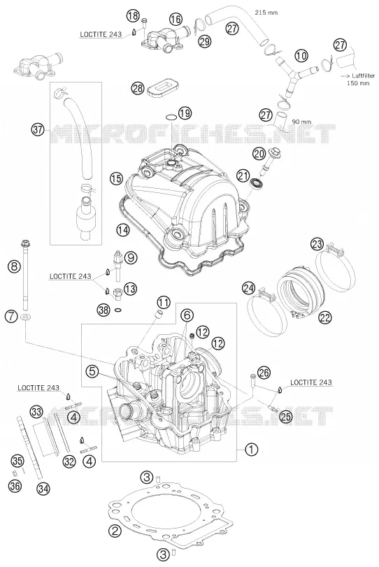 CULASSE KTM MOTO 690 2010 Rally  690 RALLY FACTORY REPLICA