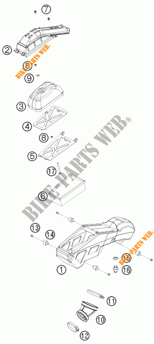 FILTRE A AIR pour KTM 690 RALLY FACTORY REPLICA de 2010