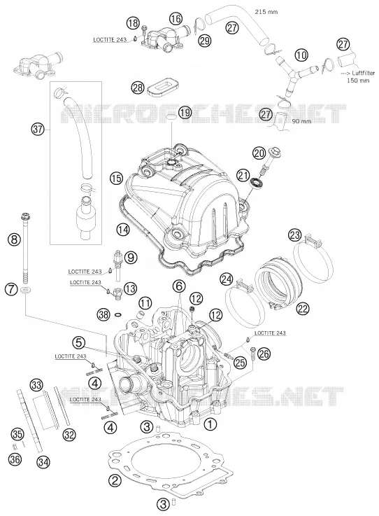 CULASSE KTM MOTO 690 2007 Rally  690 RALLY FACTORY REPLICA