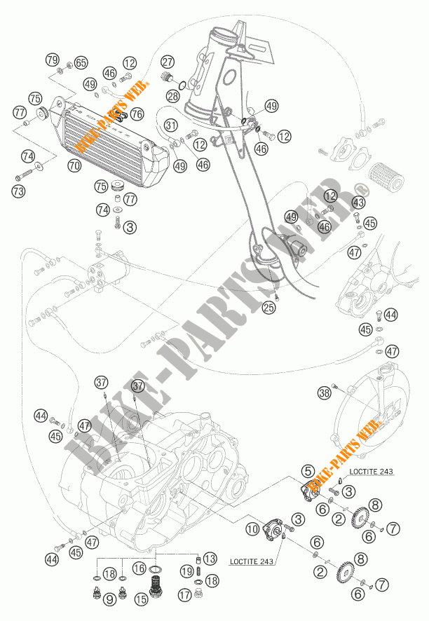 POMPE A HUILE pour KTM 660 RALLY FACTORY REPLICA de 2006