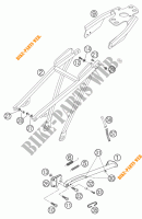 BOUCLE ARRIERE pour KTM 660 RALLY FACTORY REPLICA de 2003