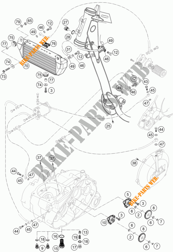 POMPE A HUILE pour KTM 660 RALLY FACTORY REPLICA de 2005