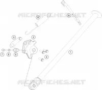 BEQUILLE LATERALE / CENTRALE pour KTM 450 RALLY FACTORY REPLICA de 2016