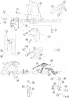 PLASTIQUES pour KTM 450 RALLY FACTORY REPLICA de 2016
