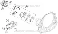 POMPE A EAU pour KTM 450 RALLY FACTORY REPLICA de 2016