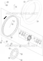 ROUE AVANT pour KTM 450 RALLY FACTORY REPLICA de 2016