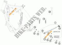 BEQUILLE LATERALE / CENTRALE pour KTM 530 EXC-R de 2008