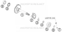ARBRE D'EQUILIBRAGE pour KTM 530 EXC-R SIX DAYS de 2008