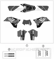 AUTOCOLLANTS pour KTM 530 EXC-R SIX DAYS de 2008