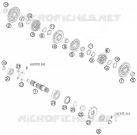 BOITE DE VITESSES   ARBRE SECONDAIRE pour KTM 530 EXC-R SIX DAYS de 2008