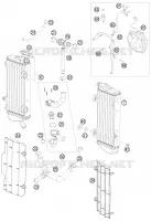 CIRCUIT DE REFROIDISSEMENT pour KTM 530 EXC-R SIX DAYS de 2008