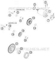 DEMARREUR ELECTRIQUE pour KTM 530 EXC-R SIX DAYS de 2008