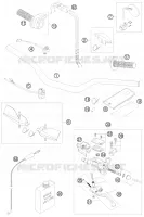 GUIDON / COMMANDES pour KTM 530 EXC-R SIX DAYS de 2008