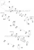 MECANISME DE SELECTION DE VITESSES pour KTM 530 EXC-R SIX DAYS de 2008