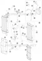 CIRCUIT DE REFROIDISSEMENT pour KTM 530 EXC de 2009