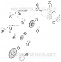 DEMARREUR ELECTRIQUE pour KTM 530 EXC de 2009