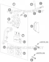 ETRIER DE FREIN AVANT pour KTM 530 EXC de 2009