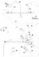 GUIDON / COMMANDES pour KTM 530 EXC de 2009