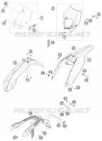 PLASTIQUES pour KTM 530 EXC de 2009