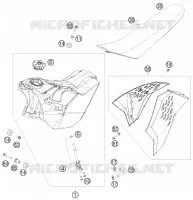 RESERVOIR / SELLE pour KTM 530 EXC de 2009