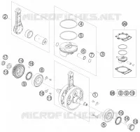VILEBREQUIN / PISTON pour KTM 530 EXC de 2009