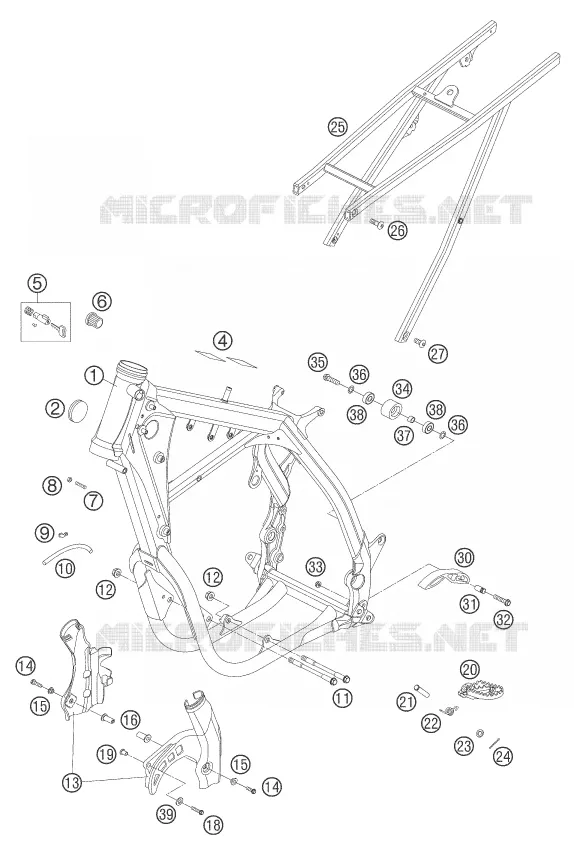 CADRE KTM MOTO 525 2005 EXC  525 EXC RACING